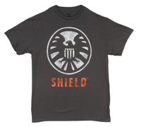 T-Shirt Con Logo Del Simbolo Scudo Avengers Marvel Comics Per Adulti