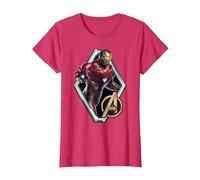 T-Shirt con Logo Iron Man dei Marvel Avengers Endgame Maglietta, Donna, Rosso mélange, XS