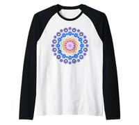 T-Shirt con Mandala Zen audace per Uomo e Donna Maglietta intricata DOT Art Maglia con Maniche Raglan