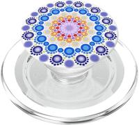 T-shirt con mandala zen audace per uomo e donna maglietta intricata Dot Art PopSockets PopGrip per MagSafe