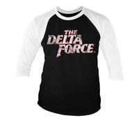 T-Shirt Con Maniche 3/4 Logo Lavato Delta Force Ufficialmente Licenziato S-XXL