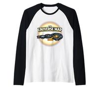 T-Shirt con Mappa dell'universo Divertente You Are Here Maglia con Maniche Raglan