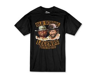 T-shirt con motivo Terence Hill e Bud Spencer “Old School Legends”, nero