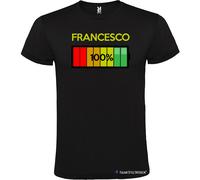 T-shirt con Nome e Batteria Quasi Carica 100%