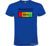 T-shirt con Nome e Batteria Quasi Carica 100%