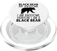 T-shirt con orso nero divertente American Bear Lover Animal PopSockets PopGrip per MagSafe
