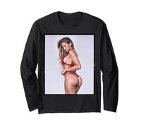 T-Shirt con Ragazza su di Esso - Bella Modello di Bikini procace Maglia a Manica