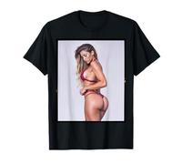 T-Shirt con Ragazza su di Esso - Bella Modello di Bikini procace Maglietta