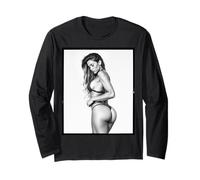 T-Shirt con Ragazza su di Esso - Bella procace Bikini Modello B & W Maglia a Manica