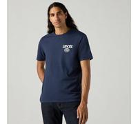 T-shirt con scollo rotondo fantasia Blu S Message