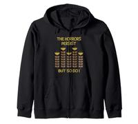 T-shirt con scritta divertente "The Horrors Persist But So Do I" Felpa con Cappuccio