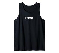 T-shirt con scritta FOMO Fear Of Missing Out Canotta