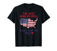 T-shirt con scritta "I'm Just Mad As Hell I Loved This Place" Maglietta