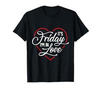 T-shirt con scritta "It's Friday I'm in Love" Maglietta