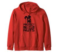 T-Shirt con Scritta Protect Your Nuts, Divertente Scoiattolo, Idea Felpa con Cappuccio