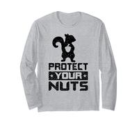T-Shirt con Scritta Protect Your Nuts, Divertente Scoiattolo, Idea Maglia a Manica