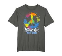 T-shirt con simbolo della pace Make Art Not War Maglietta