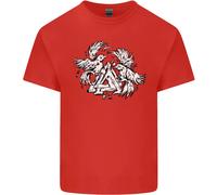 T-Shirt Con Simbolo Valknut Dei Vikings E Corvi Per Bambini