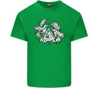 T-Shirt Con Simbolo Valknut Dei Vikings E Corvi Per Bambini