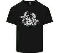 T-Shirt Con Simbolo Valknut Dei Vikings E Corvi Per Bambini