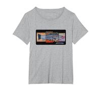 T-Shirt con Specie di Pesce spietato e Trota Derek Deyoung Maglietta, Donna Plus-Size, Grigio Melange, 1X