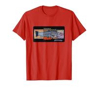 T-Shirt con Specie di Pesce spietato e Trota Derek Deyoung Maglietta, Uomo, Rosso, XXL
