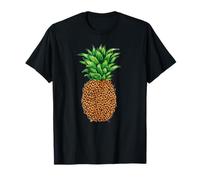 T-shirt con stampa animalier leopardata ananas Maglietta