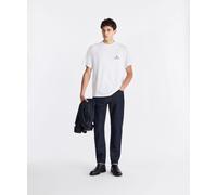 T-shirt con stampa e scritta Peuterey sul petto, PAPIRO, Taglia: S