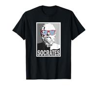 T-shirt con stampa grafica greca antica Socrates Maglietta