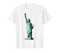 T-shirt con stampa grafica Statua della Libertà di New York City Maglietta