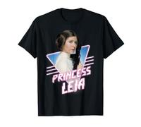 T-shirt con stemma a griglia retrò degli anni '80 della Principessa Leia di Star Wars Maglietta