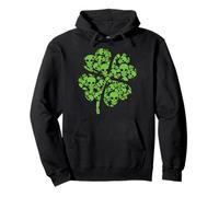 T-shirt con teschio di trifoglio per il giorno di San Patrizio Felpa con Cappuccio