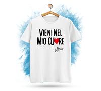 T-Shirt con Testo Citazione Canzone Vieni nel mio cuore di Ultimo concerto