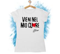 T-Shirt con Testo Citazione Canzone Vieni nel mio cuore di Ultimo concerto