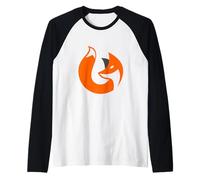 T-Shirt con Volpe Carina - Cool Fox T-Shirt - I Love Fox Maglia con Maniche Raglan