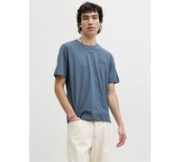 T-shirt Corp Small Logo Blu L Tinta unita