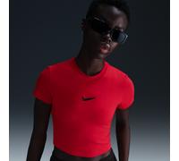 T-shirt corta slim fit Nike Sportswear Chill Knit - Donna - Rosso L (IT 48-50)