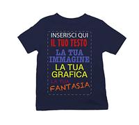 T-shirt cotone personalizzabile Bambino - Bambina con stampa personalizzata su richiesta 100% made in italy