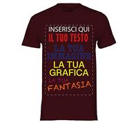 T-shirt cotone personalizzabile, maglia unisex personalizzata con stampa per Uomo e Donna, maglietta personalizzata su richiesta 100% made in Italy