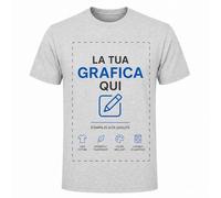T-shirt cotone personalizzabile, maglia unisex personalizzata con stampa per Uomo e Donna, maglietta personalizzata su richiesta 100% made in Italy