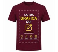 T-shirt cotone personalizzabile, maglia unisex personalizzata con stampa per Uomo e Donna, maglietta personalizzata su richiesta 100% made in Italy