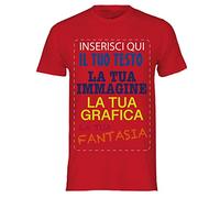 T-shirt cotone personalizzabile, maglia unisex personalizzata con stampa per Uomo e Donna, maglietta personalizzata su richiesta 100% made in Italy