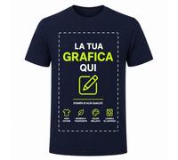 T-shirt cotone personalizzabile, maglia unisex personalizzata con stampa per Uomo e Donna, maglietta personalizzata su richiesta 100% made in Italy