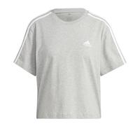 T-shirt court maglia da donna adidas Essentials 3-Stripes Gris M