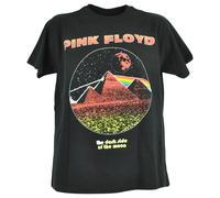 T-Shirt Crew Neck Pink Floyd Musica Rock Band Concerto Dark Side Della Luna