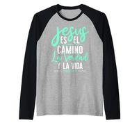 T-Shirt Cristianas in Spagnolo con Frases Biblia Juan 4:16 Maglia con Maniche Raglan
