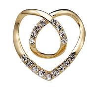 T-shirt Cuore Sciarpa Spille Cristallo Sciarpa di Seta Fibbia Spilla Scialle Anelli Clip Sciarpe Chiusura Annodato Pulsante Pin Fibbie in Vita per le Donne, Grande, come descritto