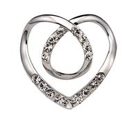 T-shirt Cuore Sciarpa Spille Cristallo Sciarpa di Seta Fibbia Spilla Scialle Anelli Clip Sciarpe Chiusura Annodato Pulsante Pin T-shirt Fermacravatta Per Ragazze, Grande, come descritto