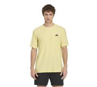T-shirt da allenamento a maniche corte, WORKOUT ESSENTIALS Giallo M Tinta unita