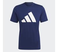 T-shirt adidas Train Essentials Feelready Logo manica corta blu scuro bianco - M